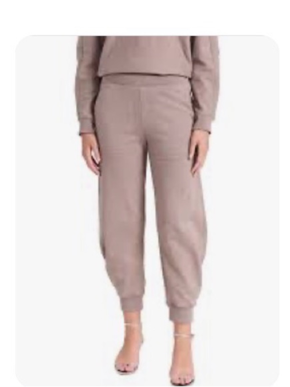 NWT Leset Lori Joggers Casual Cropped Pants Beige Melange size XS